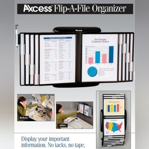 Axcess Executive Flip-A-File Reference Organizer, New In Box